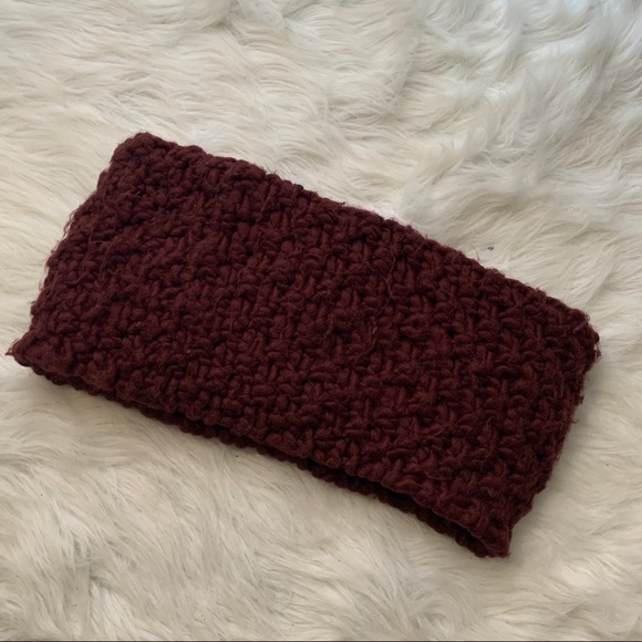 Francescas Burgundy Chunky Knit Infinity Scarf - Picture 2 of 4